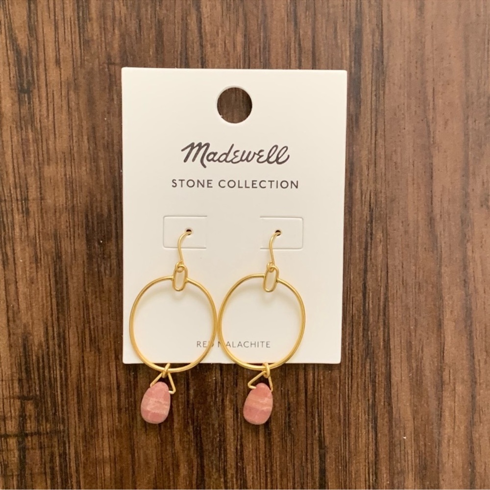 Madewell stone collection chrysoprase statement earring